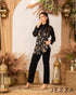 Printed Polyester & Twill Button-Down Top 59782